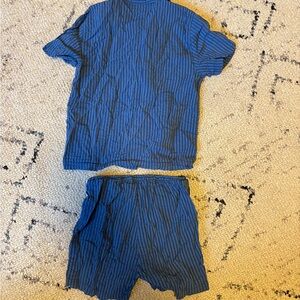 Zara Kids Navy Striped Pajama Set